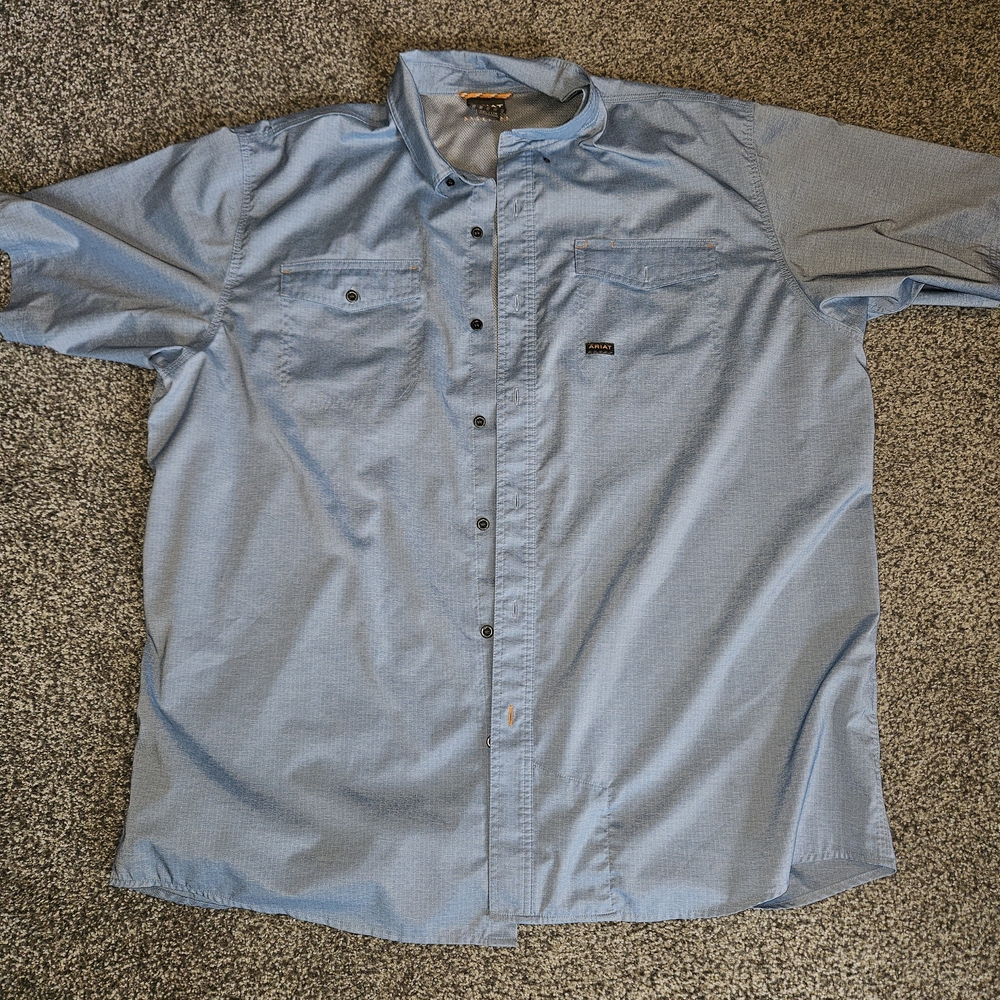 Ariat Light Blue Casual Button Down Shirt